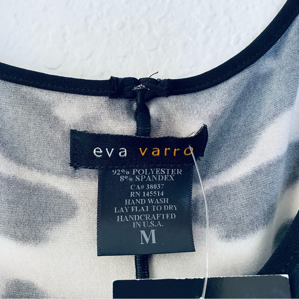 Eva Varro NEW Animal Print Cold Shoulder Ties Wide Leg Pullon Jumpsuit Medium - Picture 11 of 11
